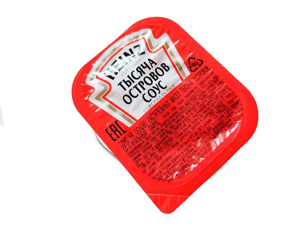 Соус порционный 1000 островов майонезный Heinz дип-пот 25мл, 125шт/кор купить в Донецке - Сушиман