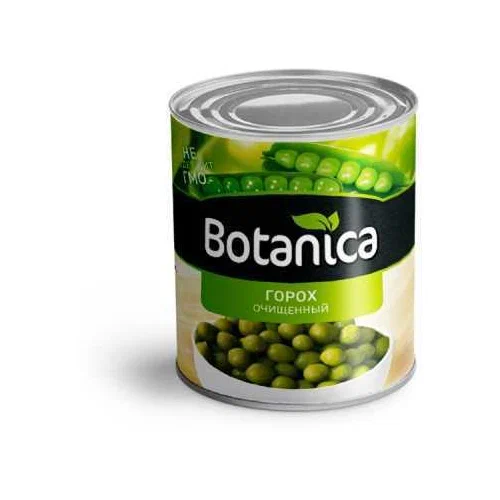 Горошек зеленый консерв. высший сорт ГОСТ Botanica 425мл/400гр/240гр ж/б, 12шт/кор, Россия купить в Донецке - Сушиман