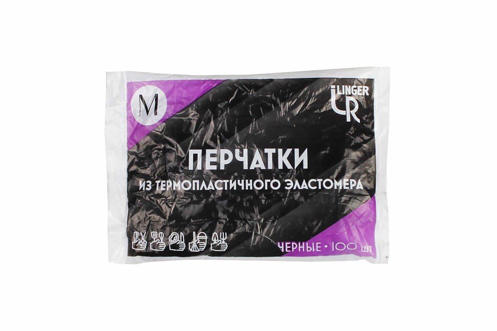Перчатки одноразовые LINGER эластомер M /100шт/упак (30упак/кор) купить в Донецке - Сушиман